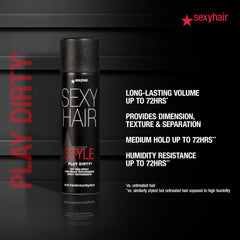 SexyHair nozzle close-up showing spray texture for even product distribution benefit