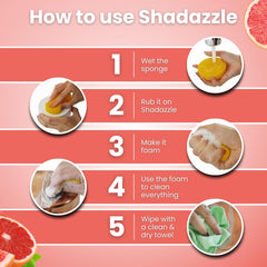 Shadazzle limpiando encimera de cocina, elimina grasa rutinaria