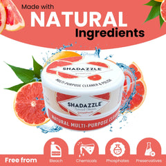 Shadazzle esponja humedecida generando espuma para limpieza efectiva