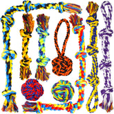 SHARLOVY front packaging showing 9-piece rope toy set and durable materials