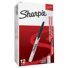Sharpie mecanismo retráctil clic que evita perder tapas y facilita uso con una mano