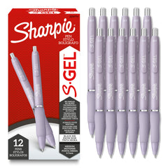Sharpie S-Gel paquete frontal Icy Violet mostrando 12 unidades y aspecto profesional