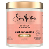 Shea Moisture tarro frontal mostrando el envase y beneficio de definición