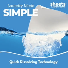 SHEETS LAUNDRY CLUB hoja dentro del tambor demostrando uso sencillo