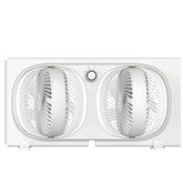 shinic vista frontal del ventilador en ventana con flujo potente