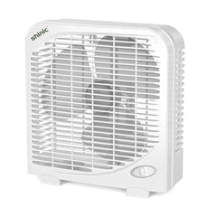 shinic vista frontal del ventilador mostrando control y diseño compacto para enfriar espacios