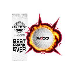 SHOCK'D GOLF BALLS colocada en tee lista para activarse