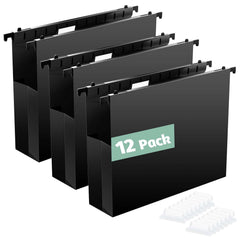 SHUTEX frontal del paquete mostrando 12 carpetas para almacenamiento eficiente