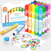 Shuttle Art frente del set mostrando 20 colores para creatividad segura