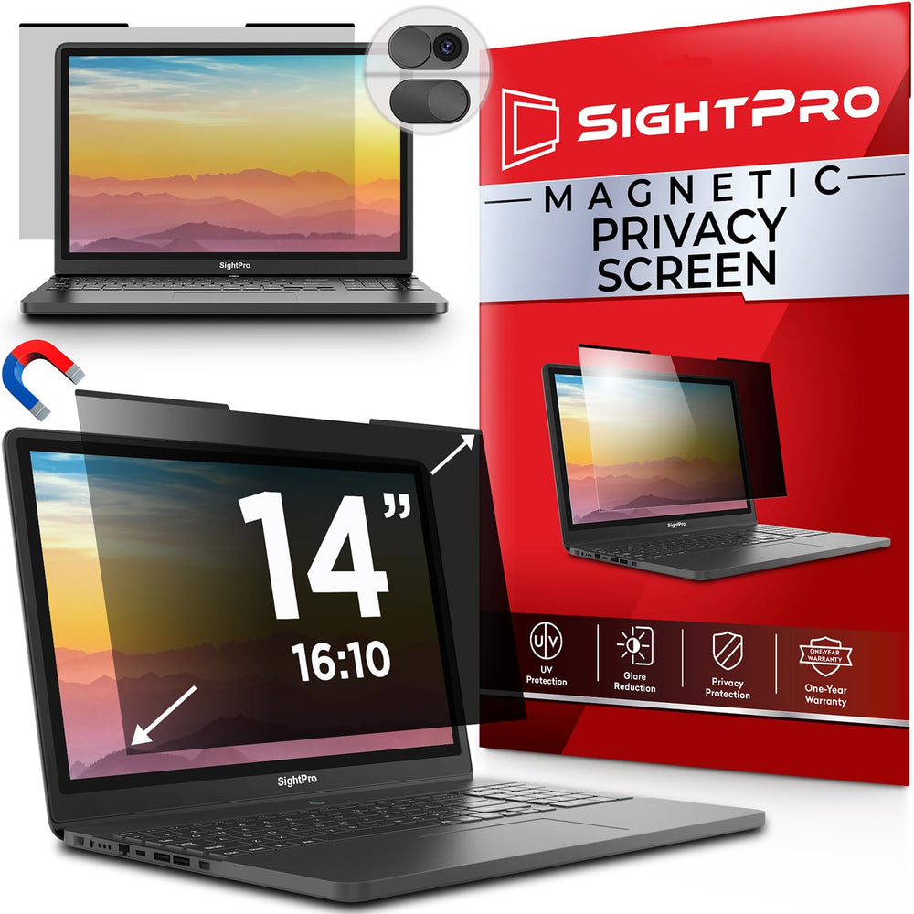 SightPro frontal del filtro sobre pantalla mostrando encaje y protección