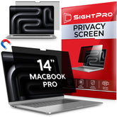 SightPro vista frontal del filtro en empaque protege pantalla portátil