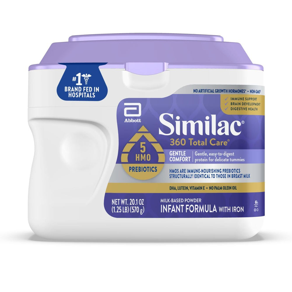 Similac envase frontal 20.1 oz mostrando etiqueta clara y beneficios