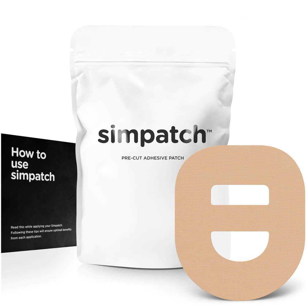 SIMPATCH parche frontal del empaque mostrando pack de 25 unidad y conveniencia