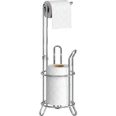 Simple Houseware chrome front view showing compact stand and storage convenience