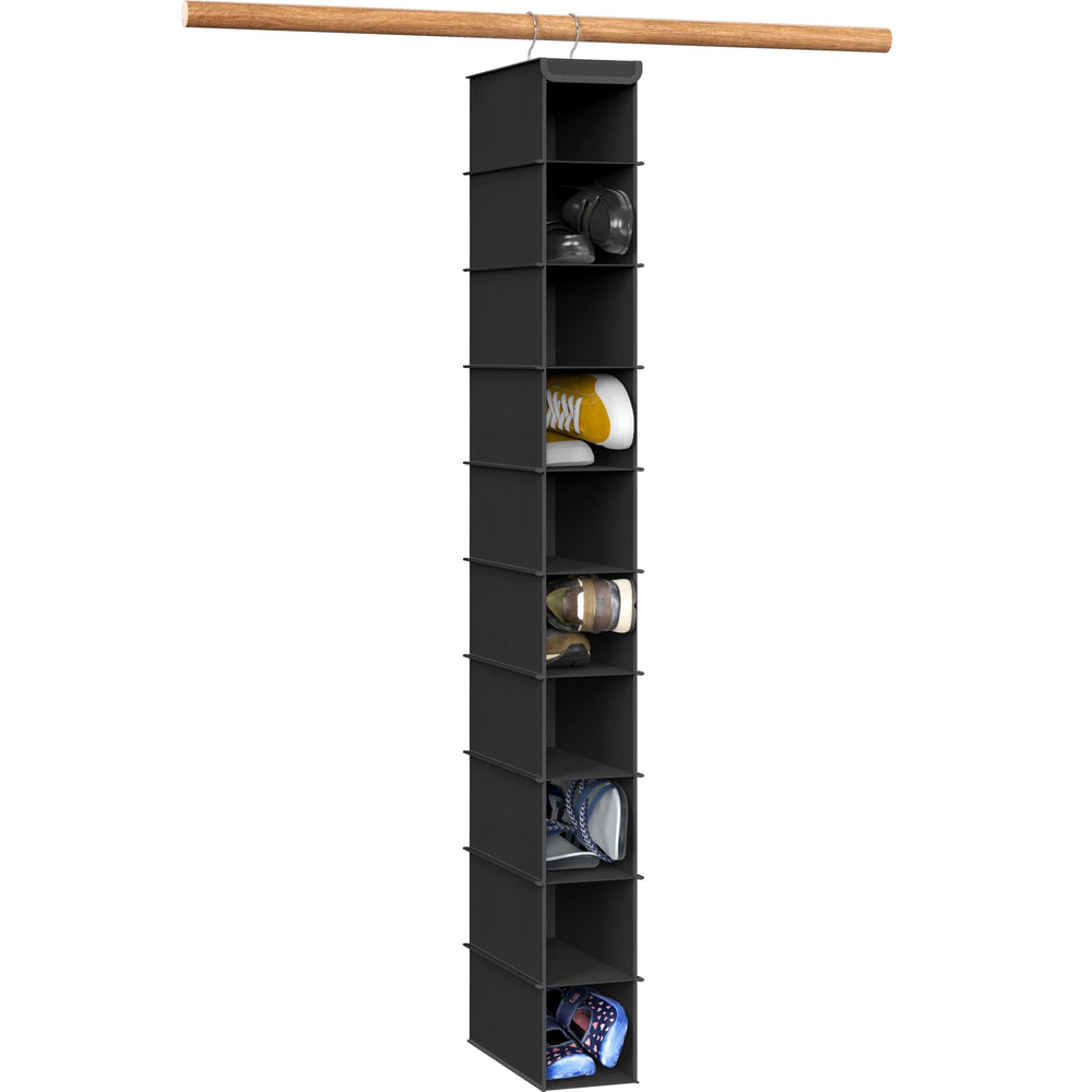 Simple Houseware vista frontal del organizador colgante, maximiza espacio vertical