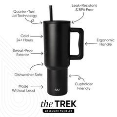 Simple Modern Trek primer plano del asa ergonómica para transporte cómodo