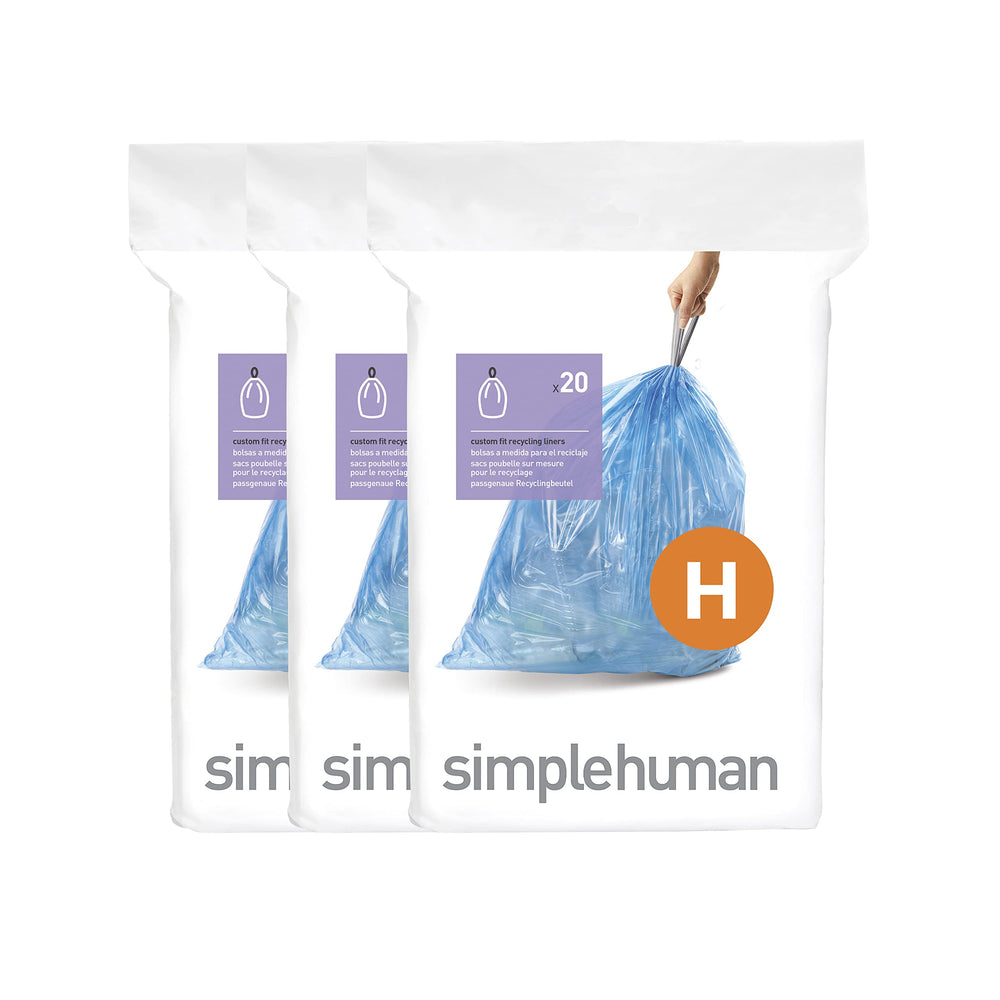 simplehuman vista frontal del paquete con dispensador para reposición rápida