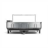 simplehuman vista frontal del escurridor acero inoxidable secado eficiente