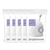 simplehuman paquete Code D frente mostrando dispensado rápido y orden