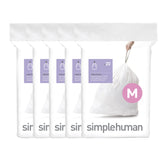 simplehuman frontal del paquete Code M mostrando cantidad y ajuste