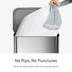 simplehuman primer plano del plástico extra grueso para mayor durabilidad