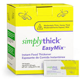 SimplyThick empaque frontal mostrando 100 sobres y beneficio de preparación rápida