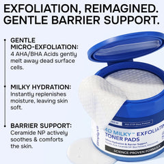 SimplyVital primer plano de la textura del pad que facilita exfoliación eficaz