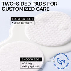 SimplyVital pad lado texturizado en acción para pulir y renovar la piel