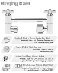 Singing Rain conector G1/2 y rosca universal para compatibilidad fácil