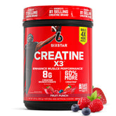 Six Star envase frontal del producto mostrando 30 servicios y sabor Fruit Punch