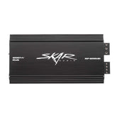 Skar Audio RP-1200.1D frontal mostrando controles y mejora de ajuste