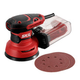 Skil lijadora orbital SR211601 vista frontal con agarre ergonómico y control de velocidad