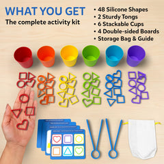 Skillmatics pinzas en uso por niño, mejora destreza manual