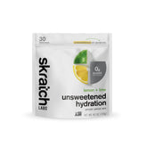 Skratch Labs envase frontal Lemon Lime mostrando el tamaño y número de servicios