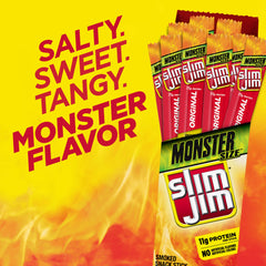 Slim Jim palito en mano listo para comer, portable y práctico