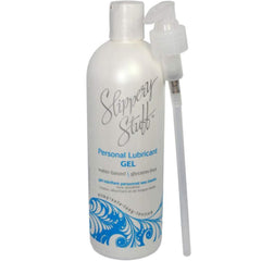 Slippery Stuff front pump bottle showing label and pump for controlled dosing