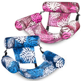 Sloosh silla flotante frontal mostrando diseño tropical y comodidad