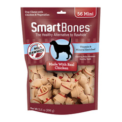 SmartBones paquete frontal mostrando 56 mini bones como premio sabroso