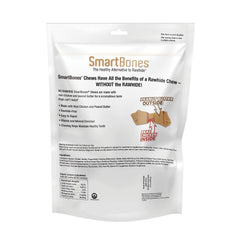 SmartBones primer plano de textura externa muestra mantequilla de maní
