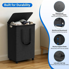 SmartKempt tapa cerrada ocultando ropa y reduciendo olores