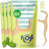 SmartLifeco paquete frontal mostrando 200 palillos ecológicos y ventaja reciclable