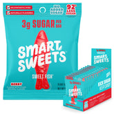 SmartSweets paquete frontal mostrando diseño colorido y porción baja en azúcar