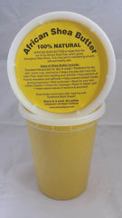 SmellGood envase frontal de manteca de karité 32 oz mostrando etiqueta clara y origen