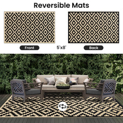 Smiry alfombra reversible mostrando ambas caras y versatilidad
