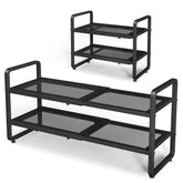 SNTD zapatero frontal negro mostrando orden y capacidad