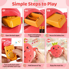 SNUGPLAY manos de niño tocando sensores para activar música