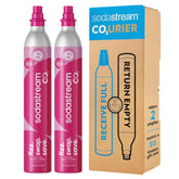 SodaStream pack frontal con dos cilindros 60L y beneficio de recambio rápido