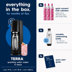 sodastream TERRA detalle del acople Quick Connect para reemplazo rápido de CO2