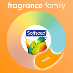 Softsoap botella en mano mostrando tamaño práctico y rendimiento