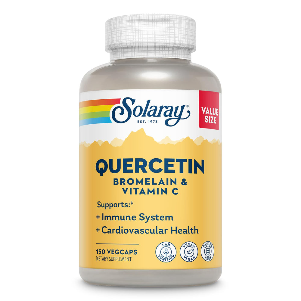 SOLARAY botella frontal mostrando etiqueta y beneficios del producto
